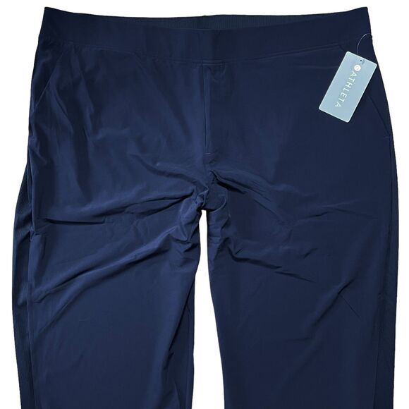 Athleta NWT Brooklyn Ankle Pant Navy Plus Size 24 Mid Rise Stretch Panels Travel - Picture 5 of 10